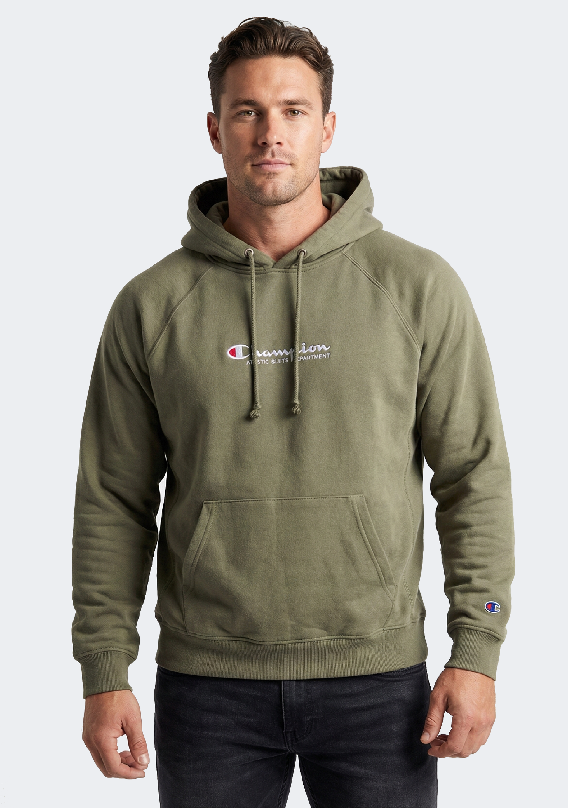 Champion Men’s Lightweight French Terry Script Hoodie