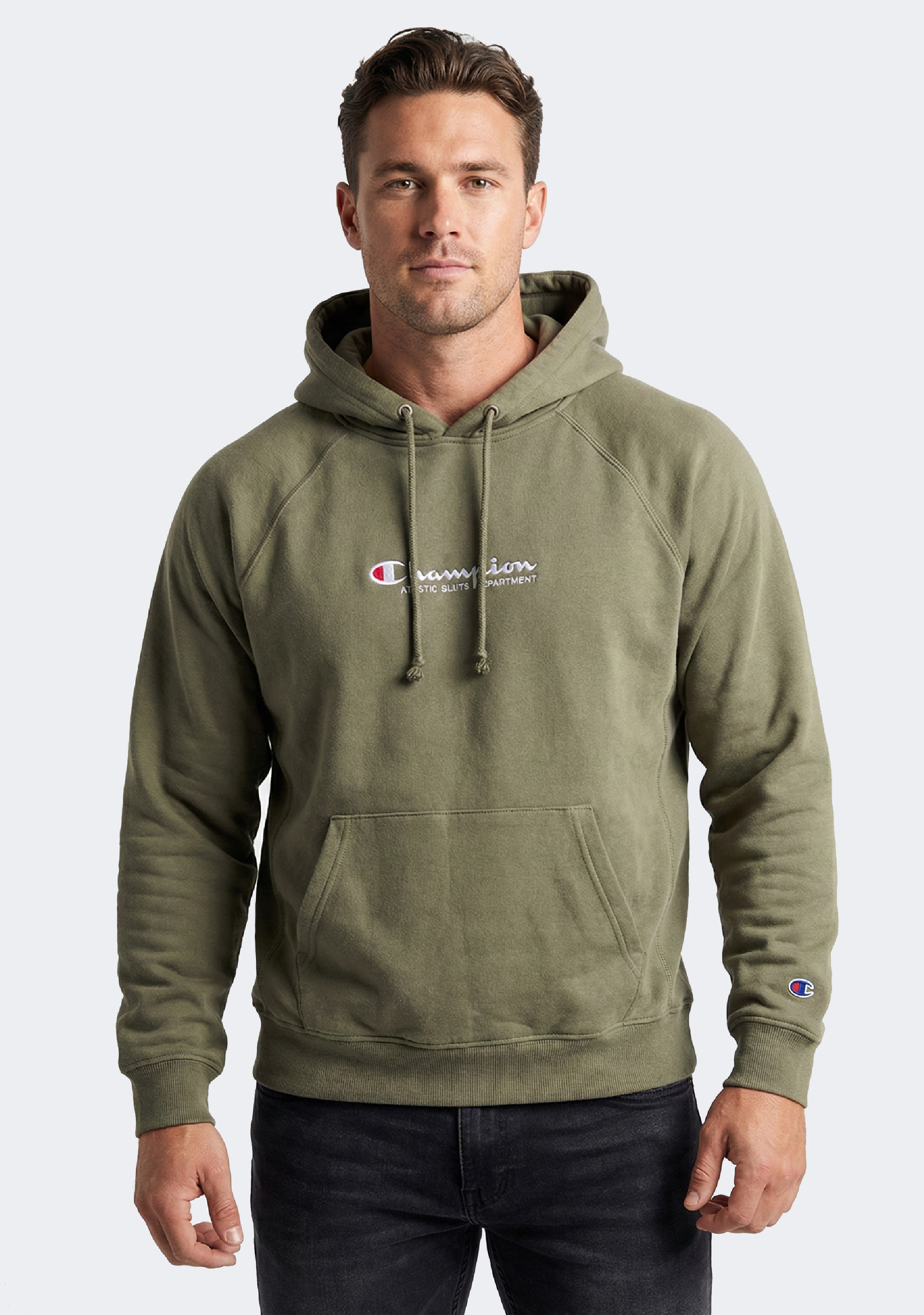 Champion Men’s Lightweight French Terry Script Hoodie