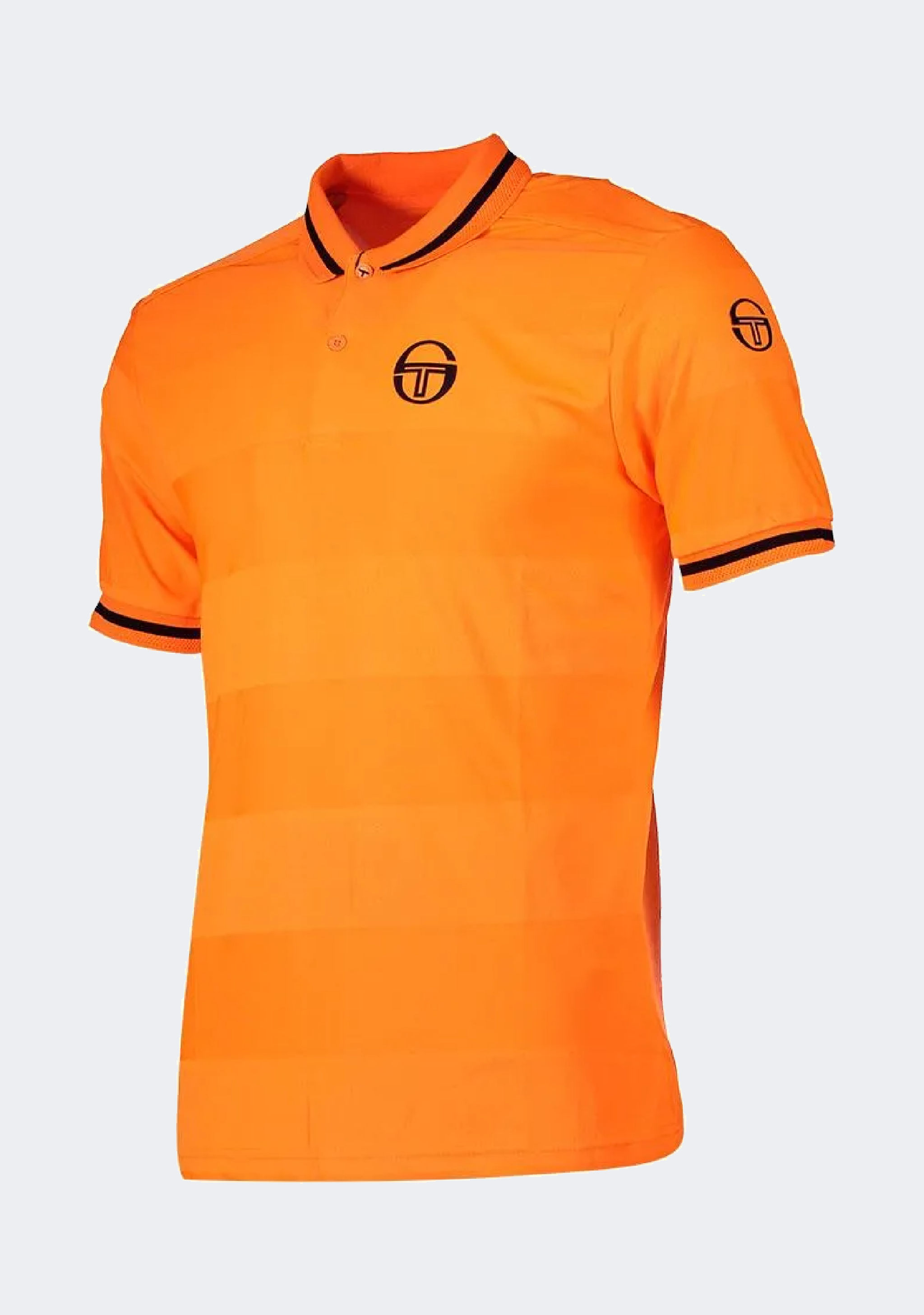 Sergio Tacchini Mens Retro Polo Orange