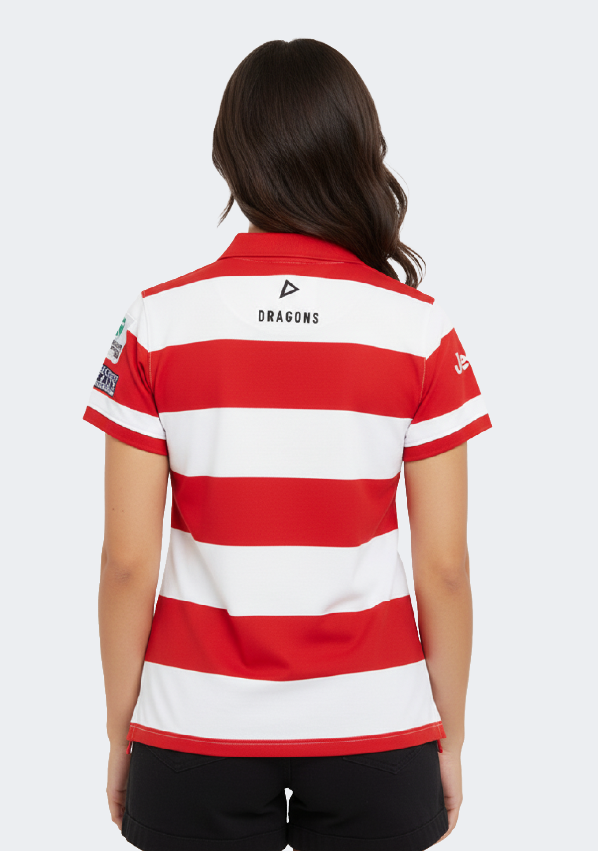 ISC Women's St George Illawarra Dragons Striped Polo