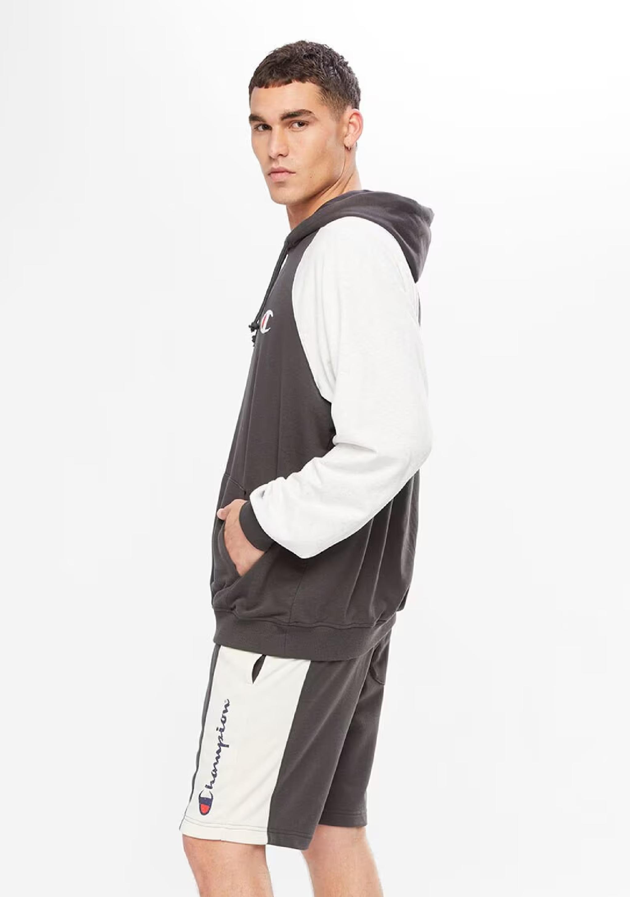 Champion Mens French Terry Colourblock Hoodie