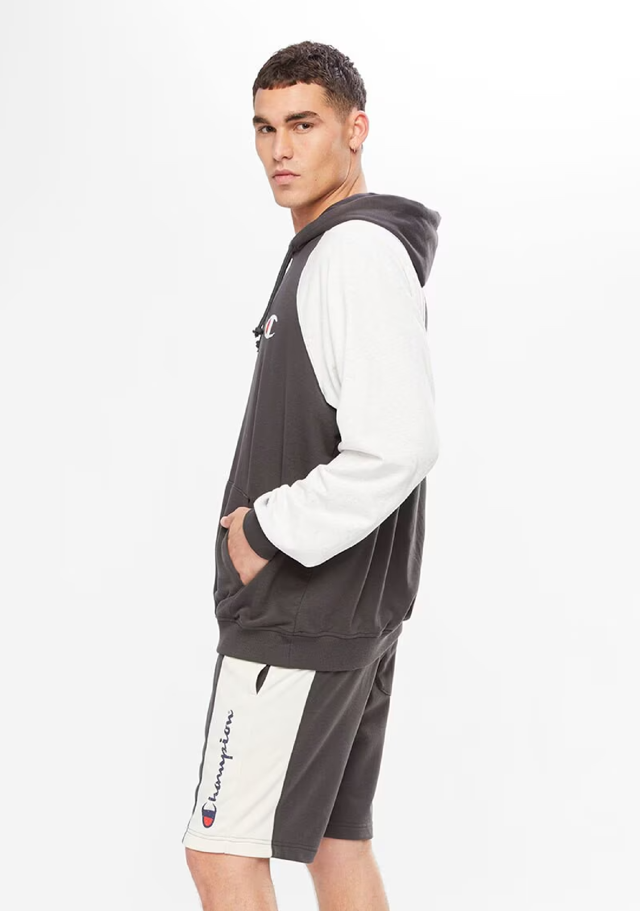Champion Mens French Terry Colourblock Hoodie