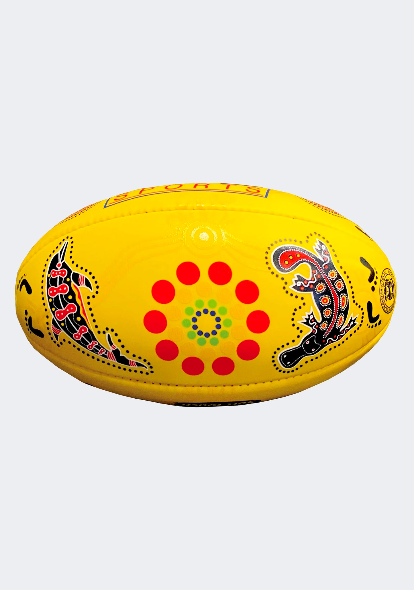 Burley Jim Kidd Sports Soft Touch Indigenous Football Yellow