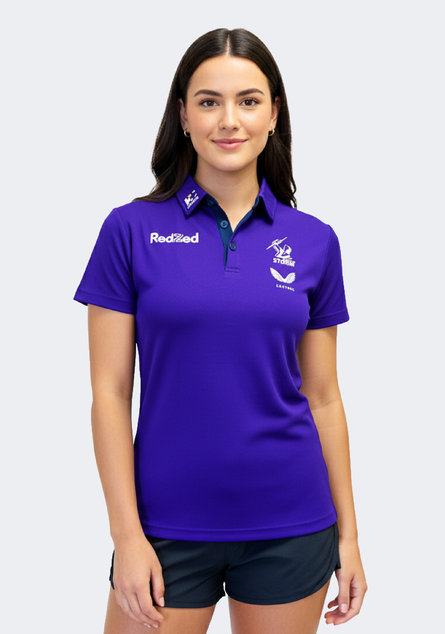 Castore Women’s Melbourne Storm Players Media Polo Purple