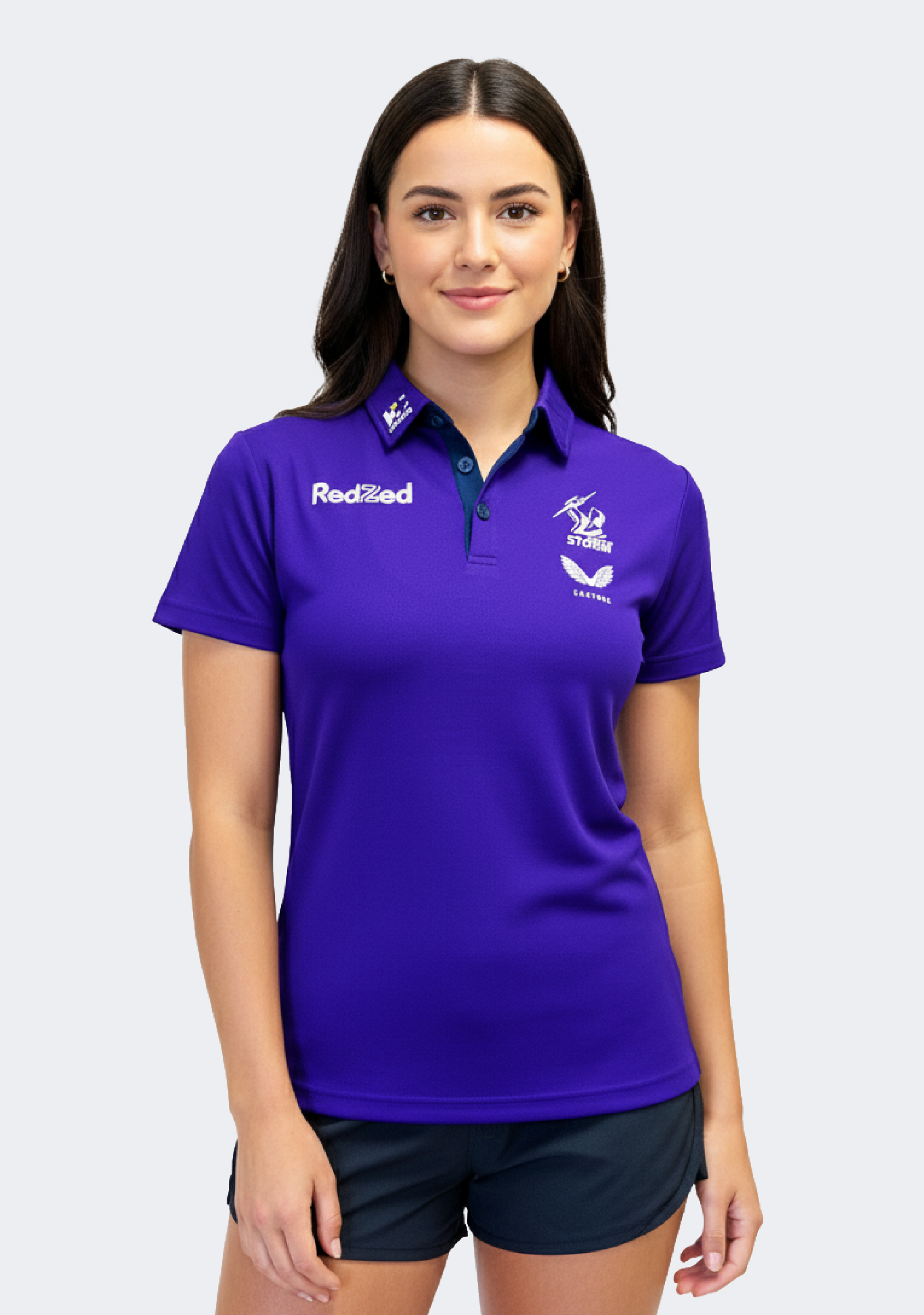 Castore Women’s Melbourne Storm Players Media Polo Purple