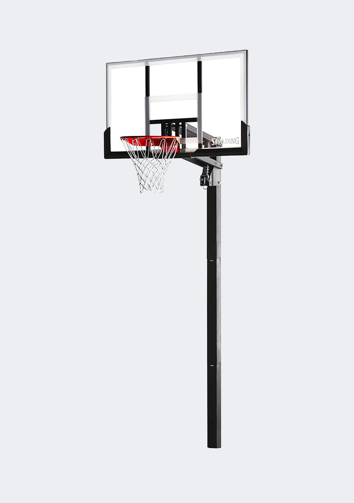 Spalding 54 Inch Tempered Glass U-Turn Lift In-Ground Basketball System