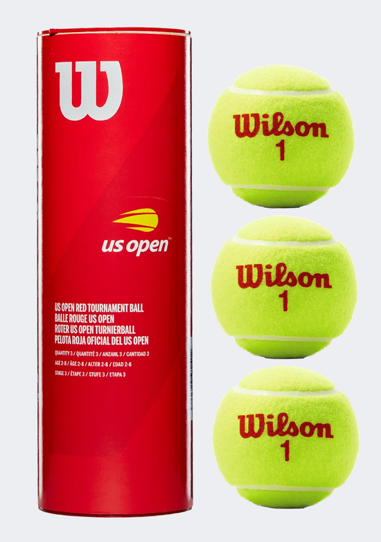 Wilson US Open Red Tournament Tennis 3-Ball Can