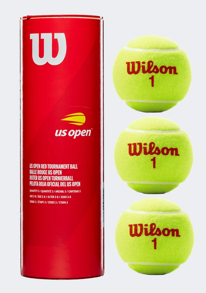 Wilson US Open Red Tournament Tennis 3-Ball Can