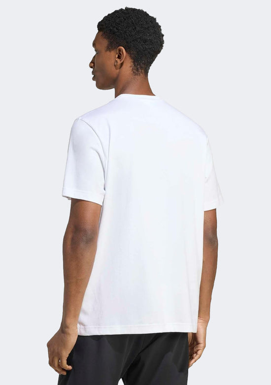 Adidas Men's Essentials Big Linear Jersey Knit T-Shirt White/Black