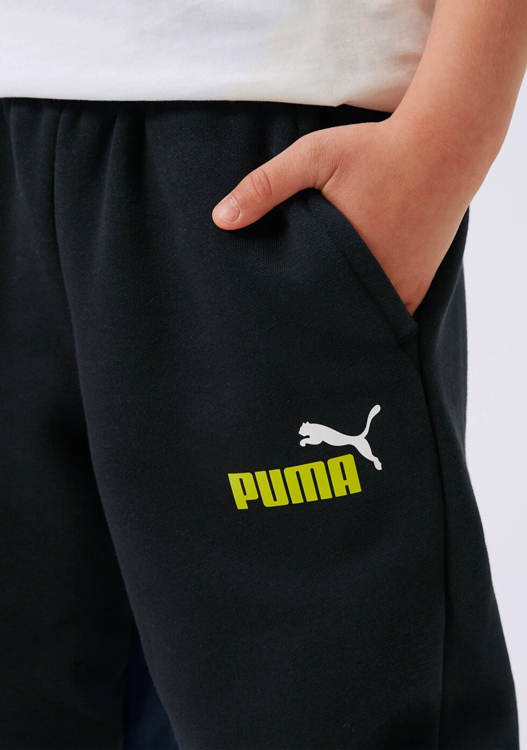 Puma Youth Essentials+ Two-Tone Logo Pants