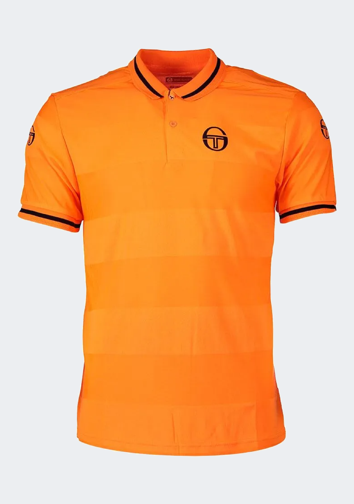 Sergio Tacchini Mens Retro Polo Orange