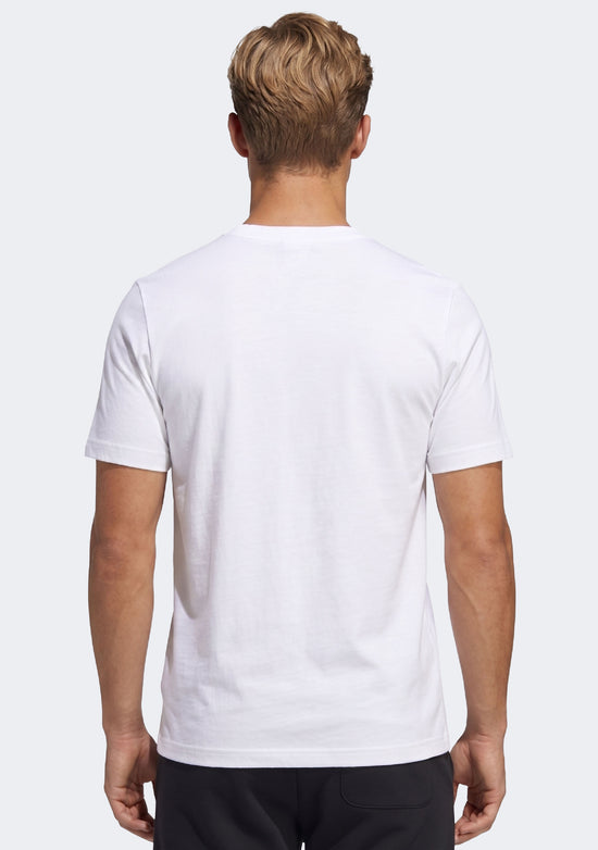 Adidas Men's Essentials Big Linear Jersey Knit T-Shirt White/Black
