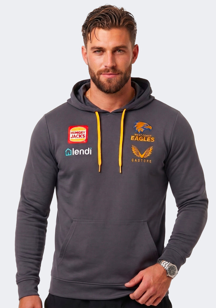 Castore West Coast Eagles Men’s Travel Hoodie Charcoal
