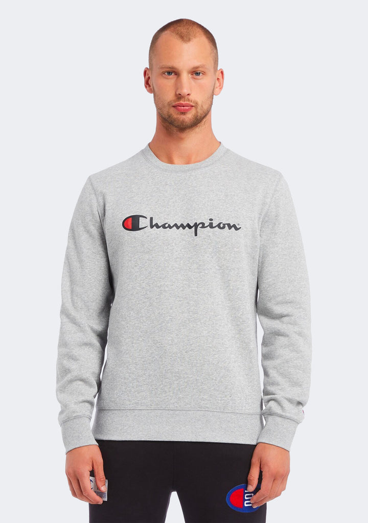 Champion Men’s Script Crew Oxford Heather