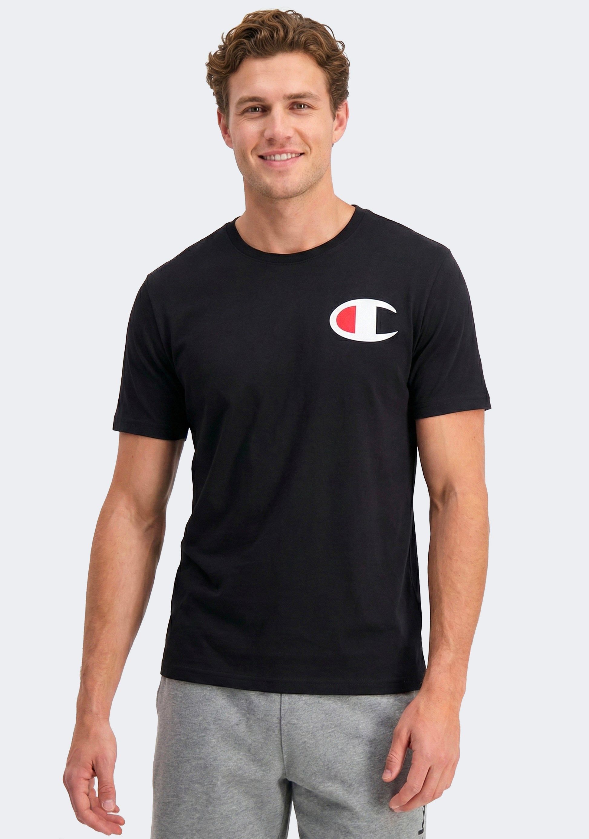 Champion Men’s C Logo Short Sleeve Tee Black
