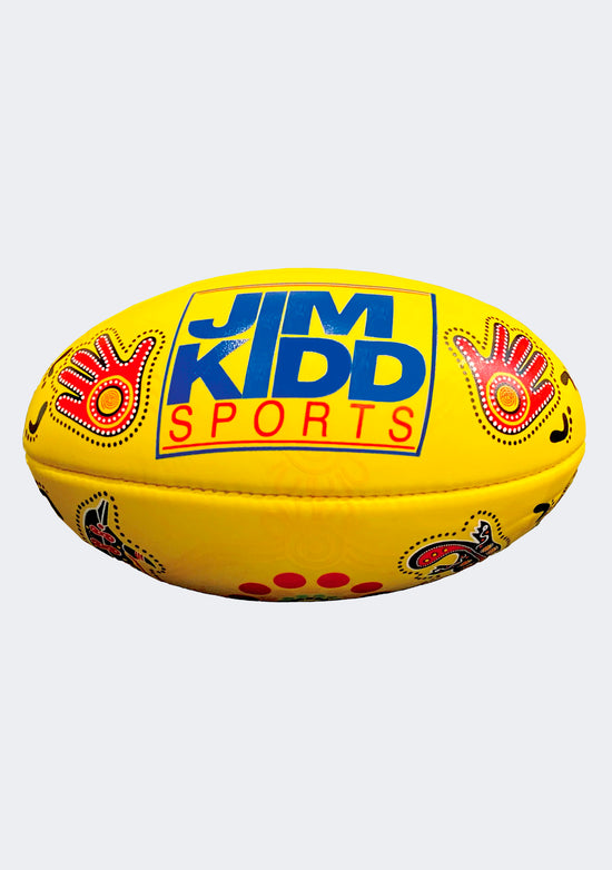 Burley Jim Kidd Sports Soft Touch Indigenous Football Yellow