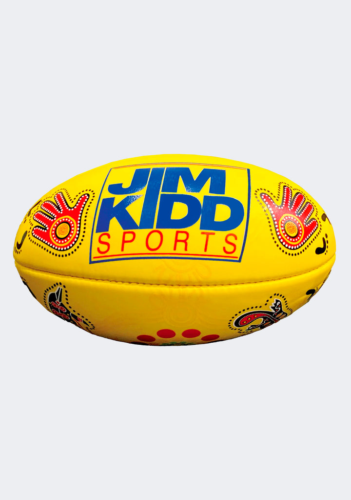 Burley Jim Kidd Sports Soft Touch Indigenous Football Yellow