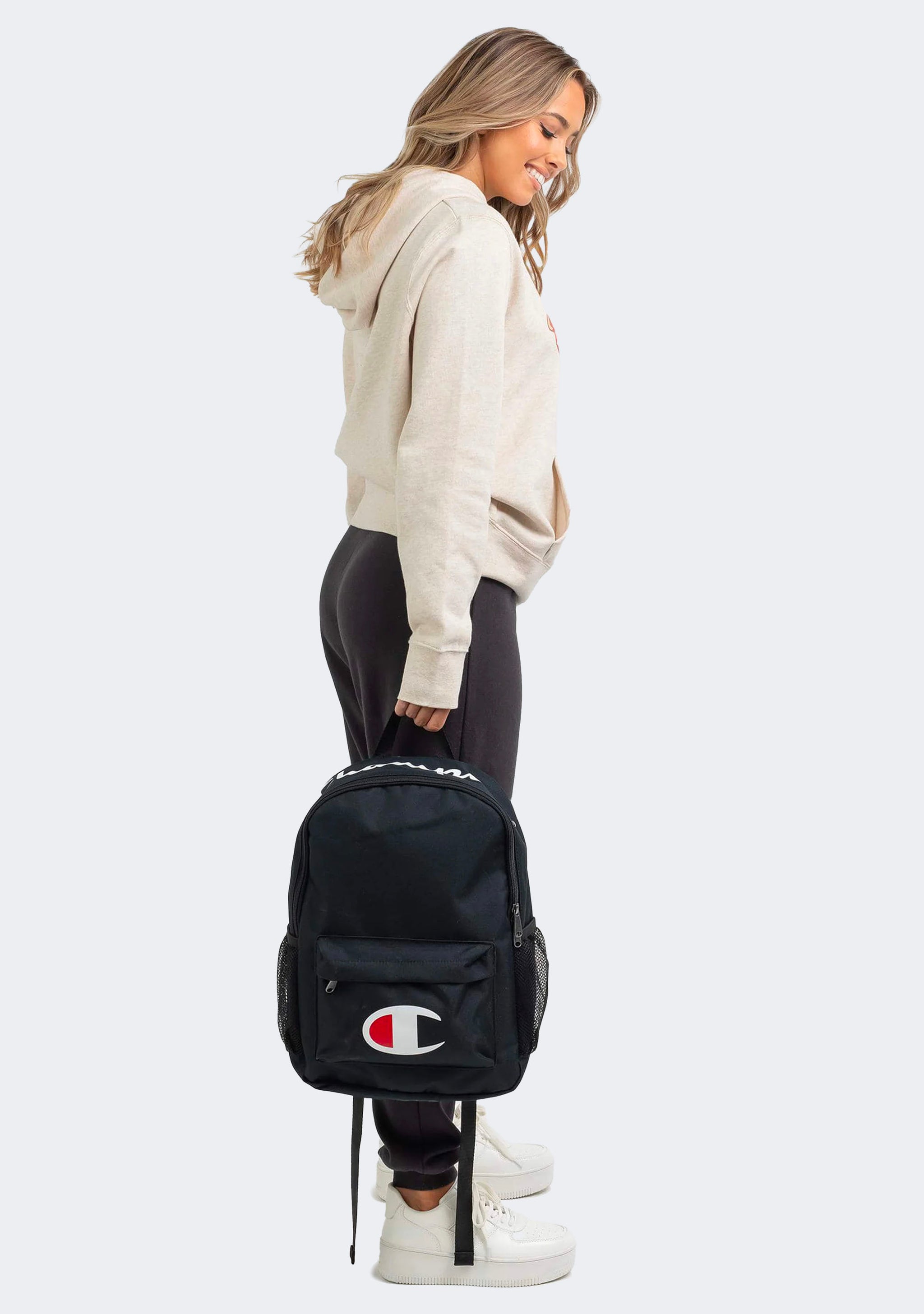 Champion Medium Graphic Backpack Black - 19L