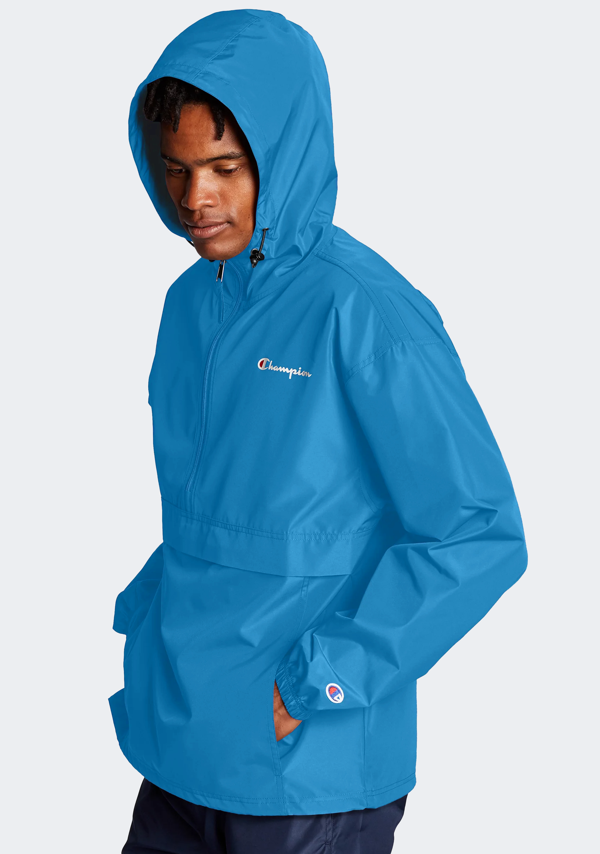 Champion Mens US Quarter Zip Packable Jacket