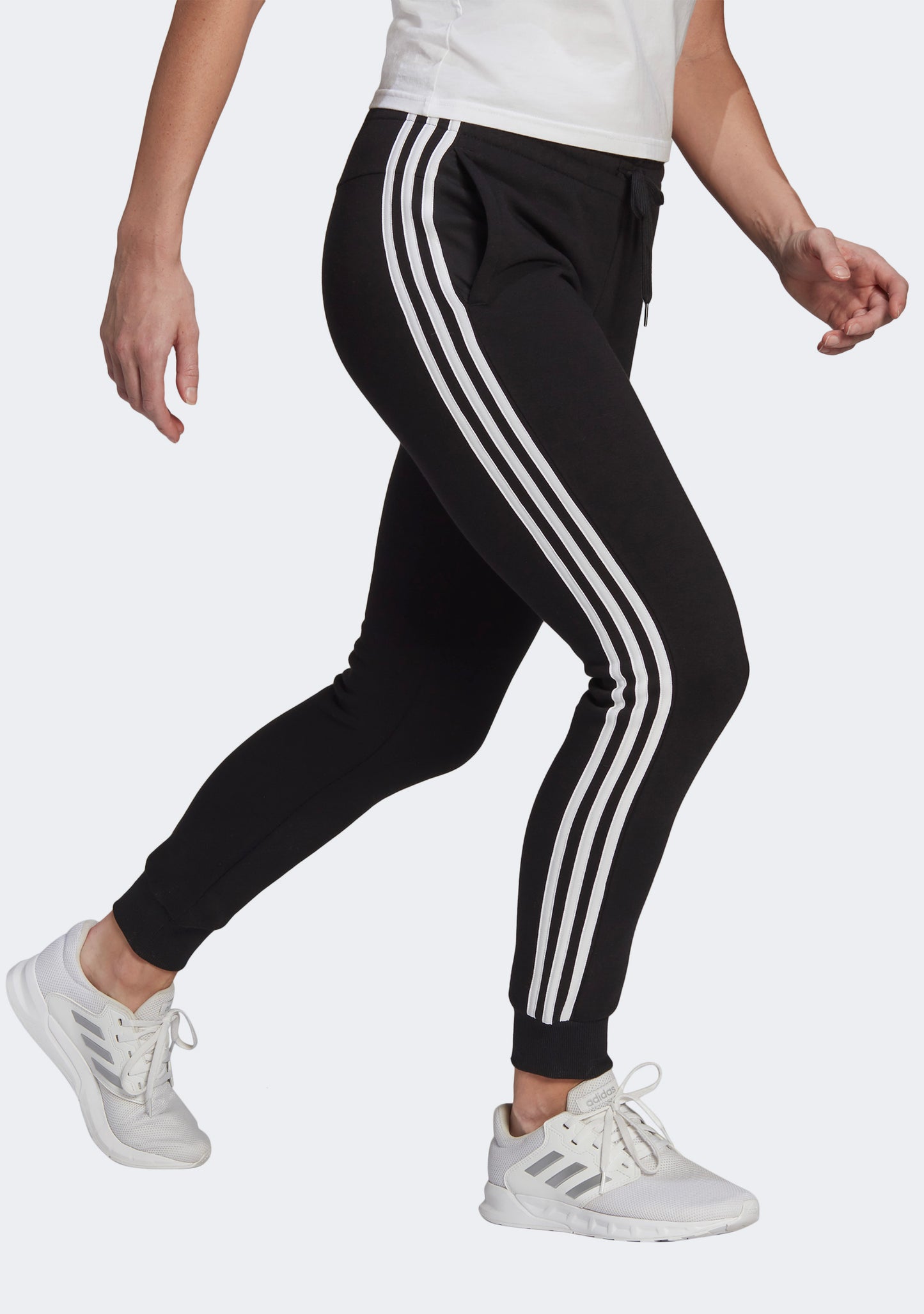 Adidas Womens Essential Fleece 3 Stripe Pants
