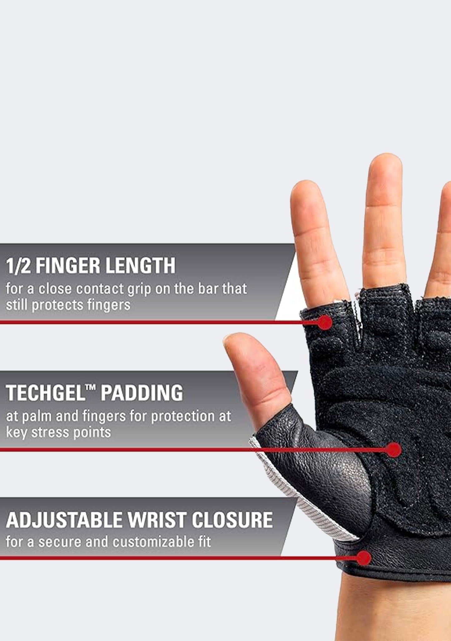 Harbinger Women's Strength Training Grip Weightlifting Gloves