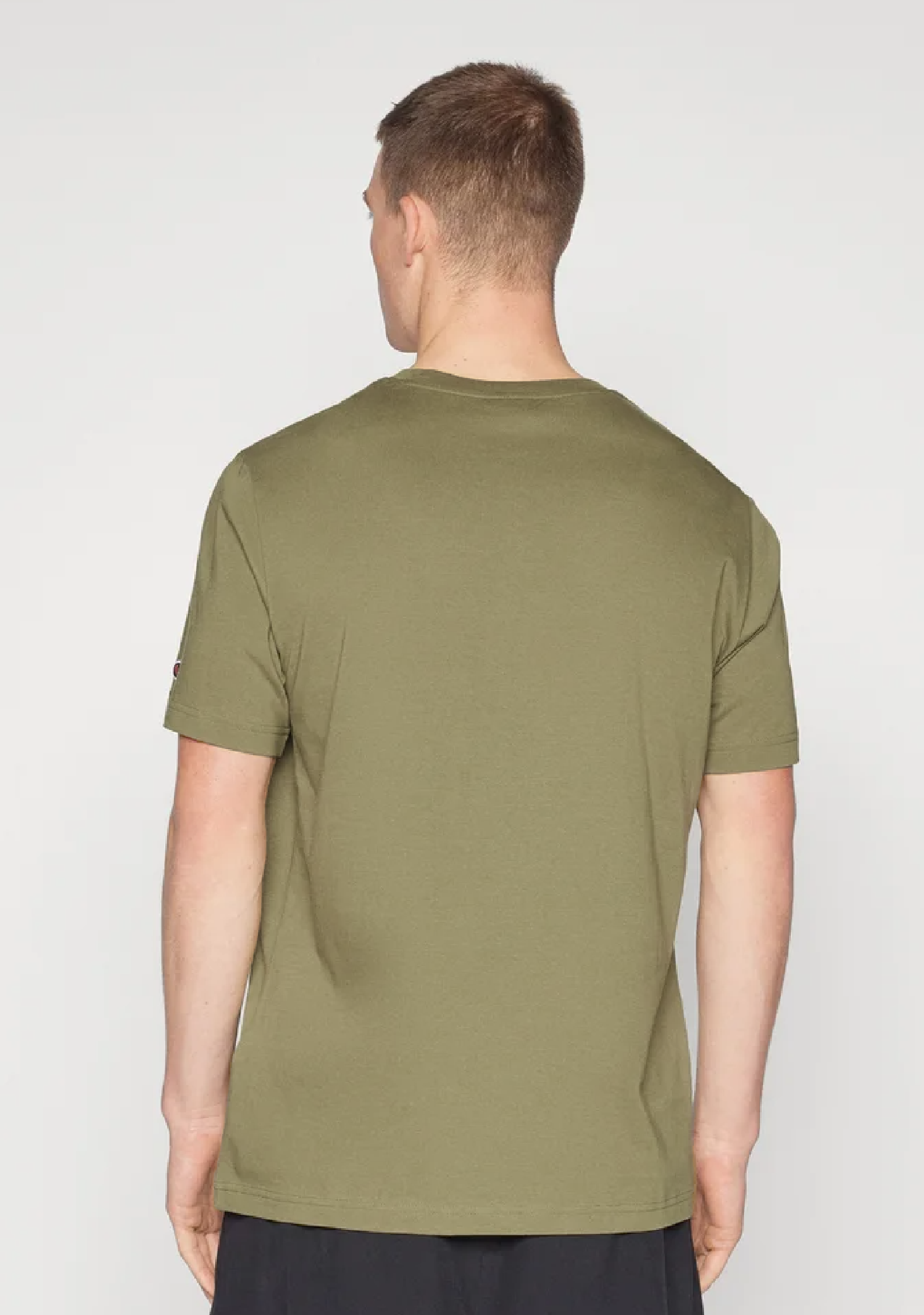 Champion Men's Script Logo Short Sleeve Sand Pepper