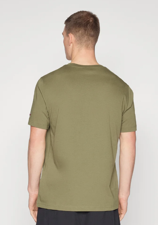 Champion Men's Script Logo Short Sleeve Sand Pepper