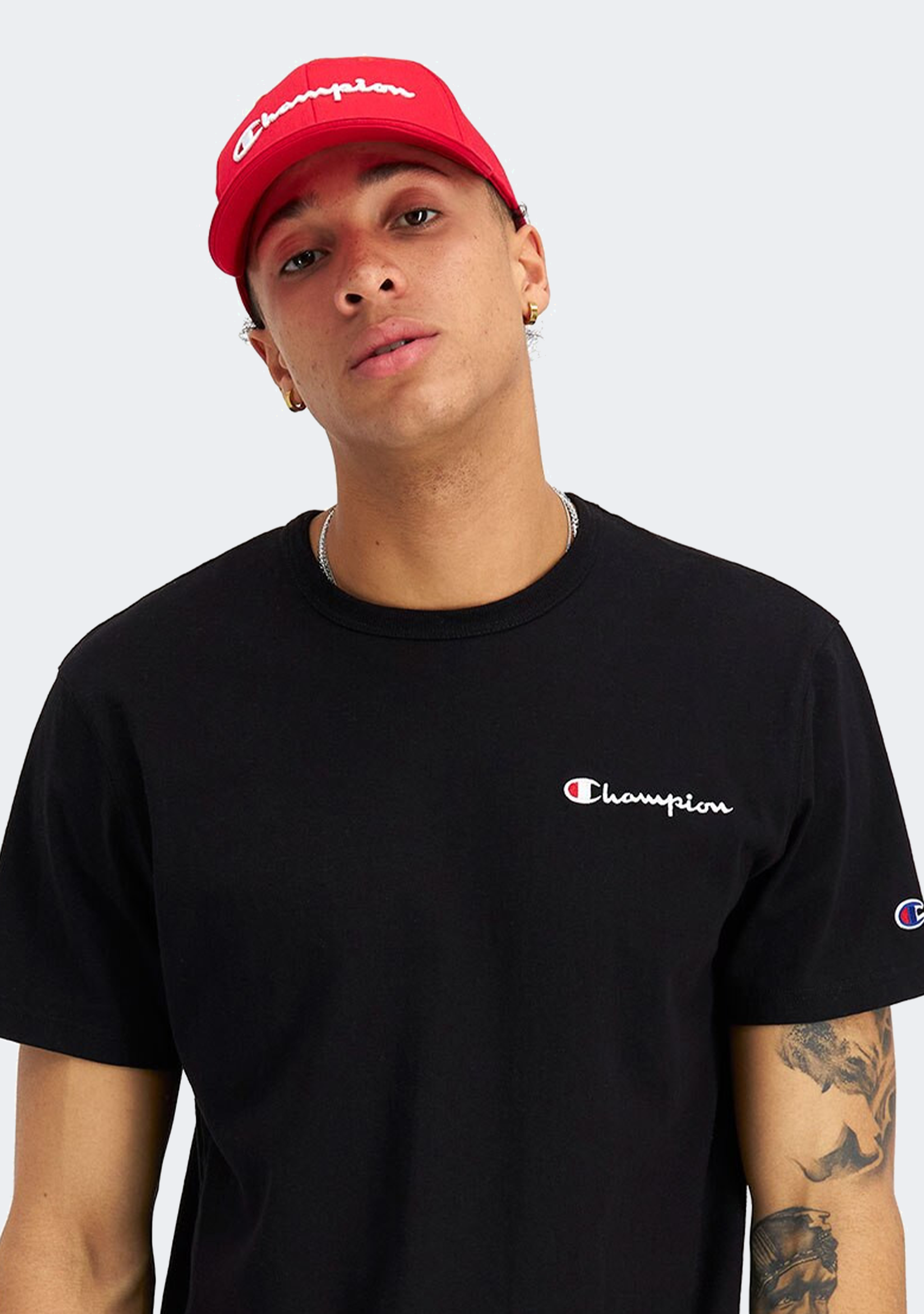 Champion Embroidered C-Life Dad Cap Red