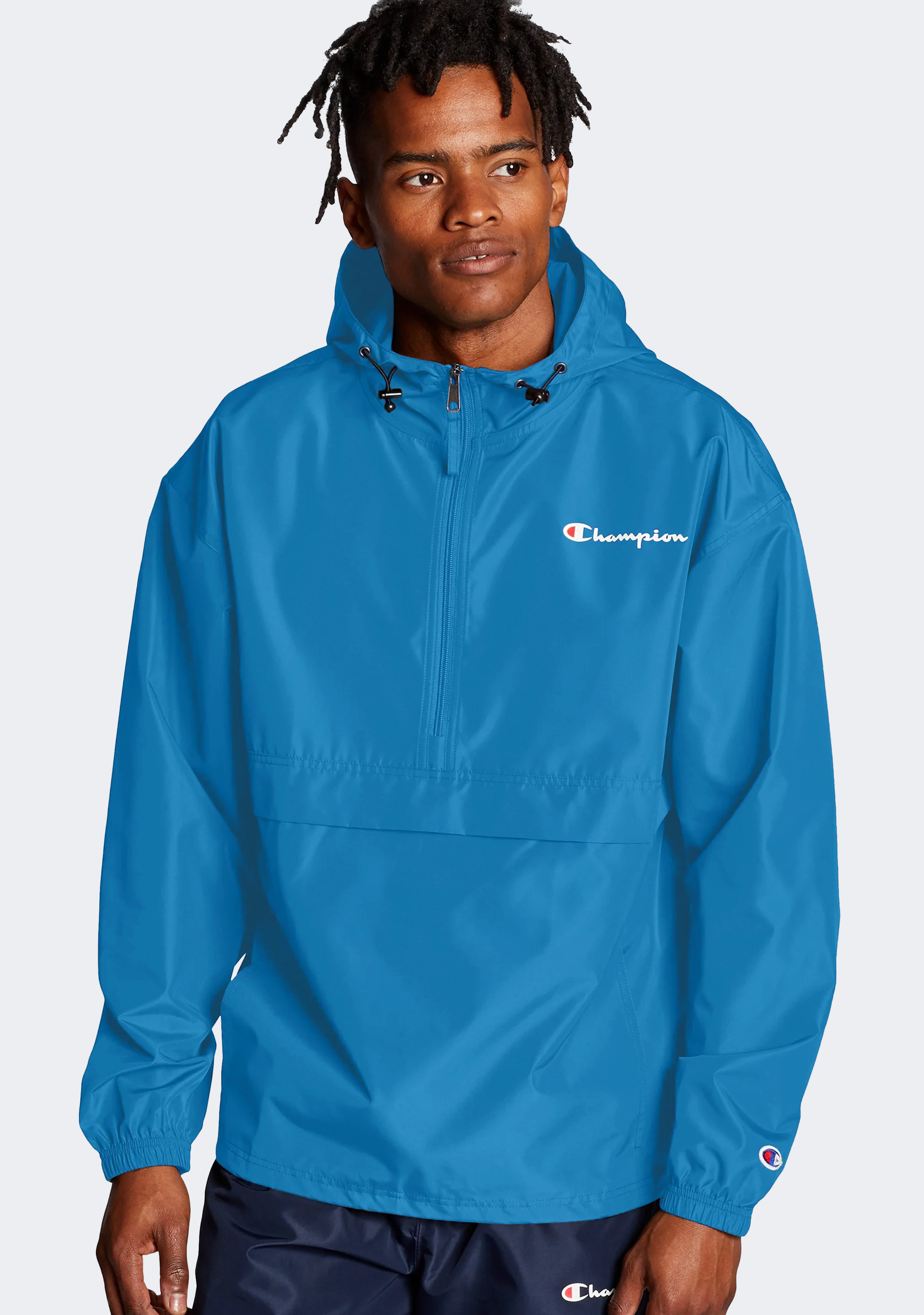 Champion Mens US Quarter Zip Packable Jacket