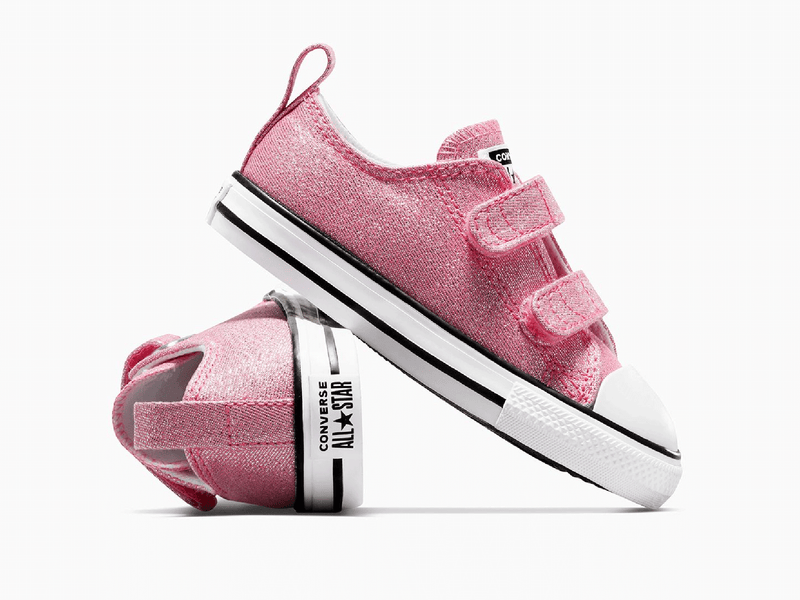 Baby pink glitter converse store