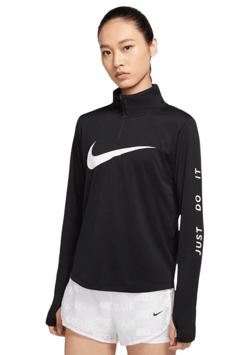 Nike Womens Mid Layer Q/Zip Swoosh Top <br> DB4318 010