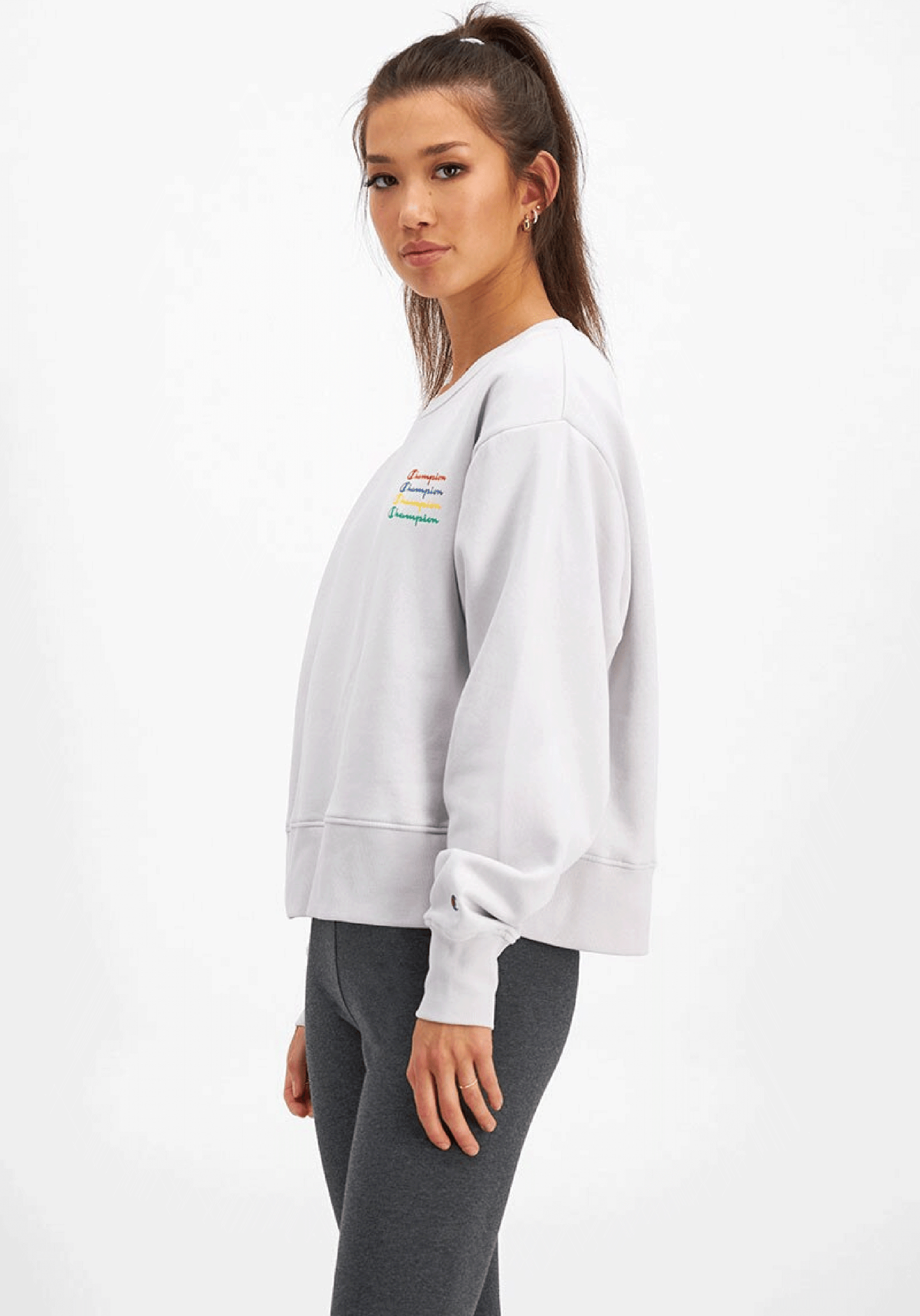 Champion Womens Sporty Graphic Crop Hoodie