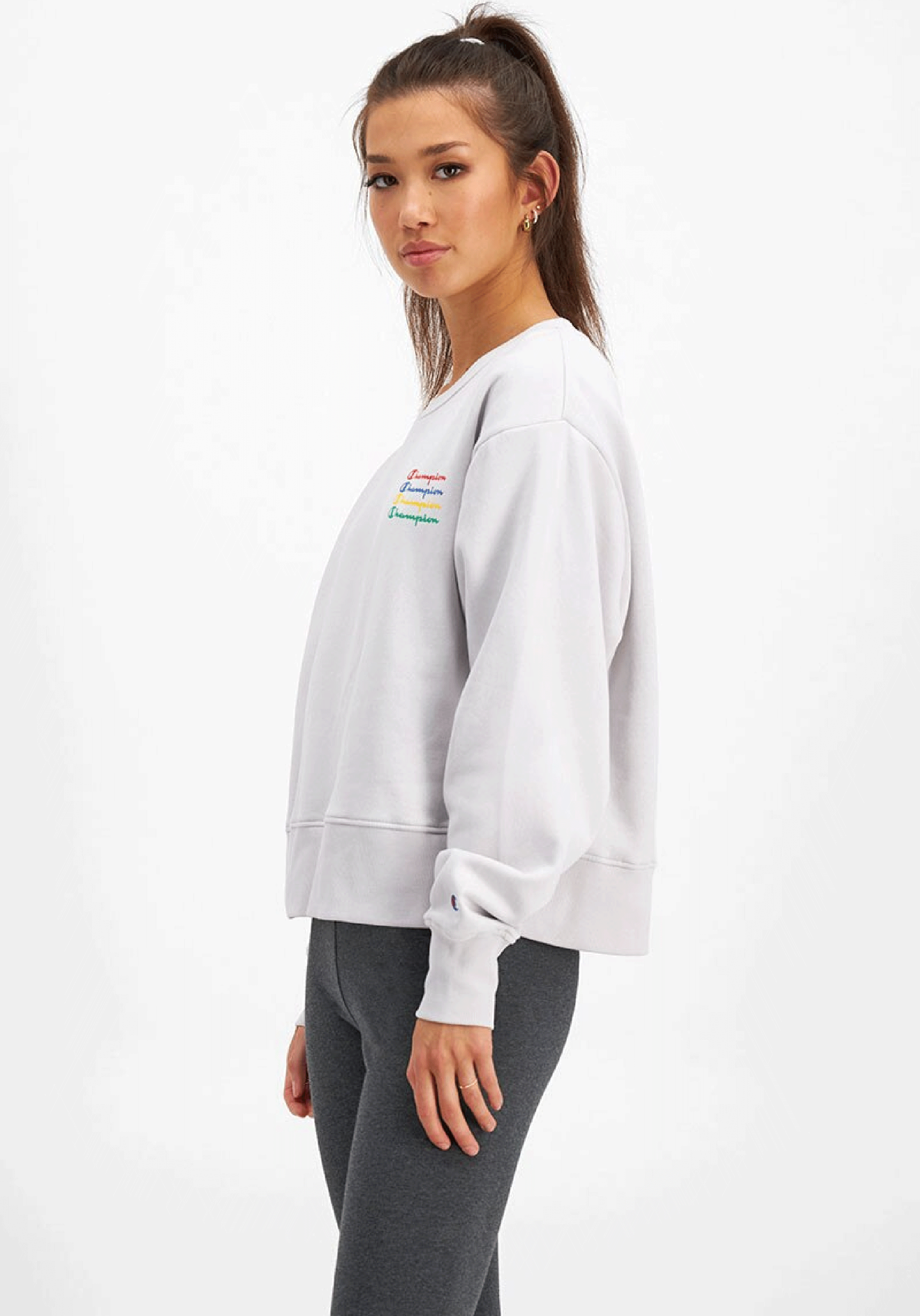 Champion Womens Sporty Graphic Crop Hoodie