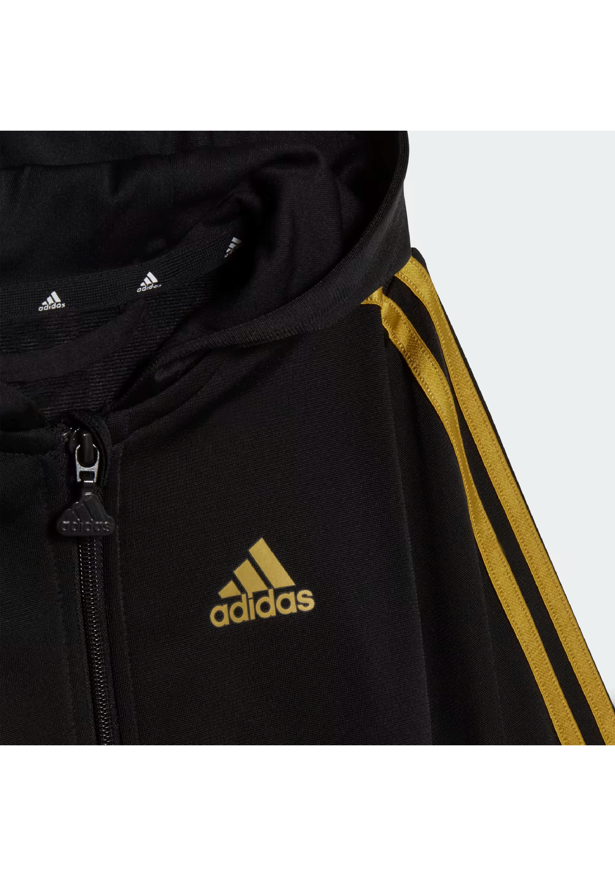 Adidas Infants Essentials Shiny Hooded Tracksuit