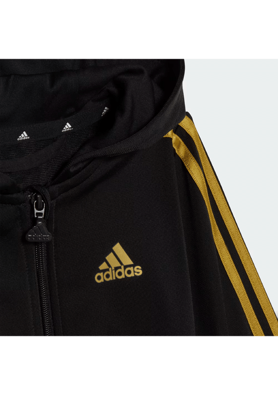 Adidas Infants Essentials Shiny Hooded Tracksuit