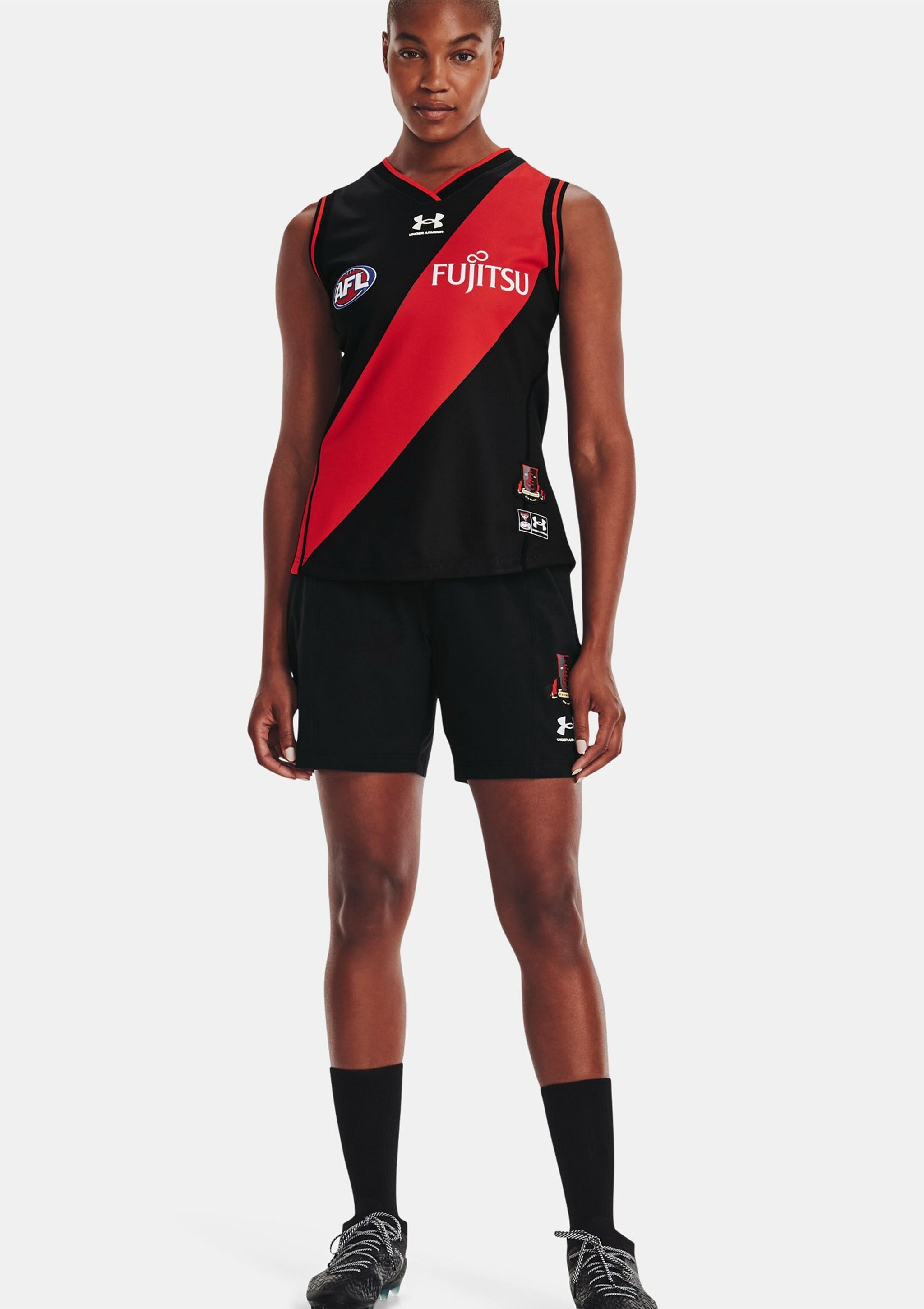 Under Armour Women’s Essendon FC 2022 Replica Home Guernsey Red/Black