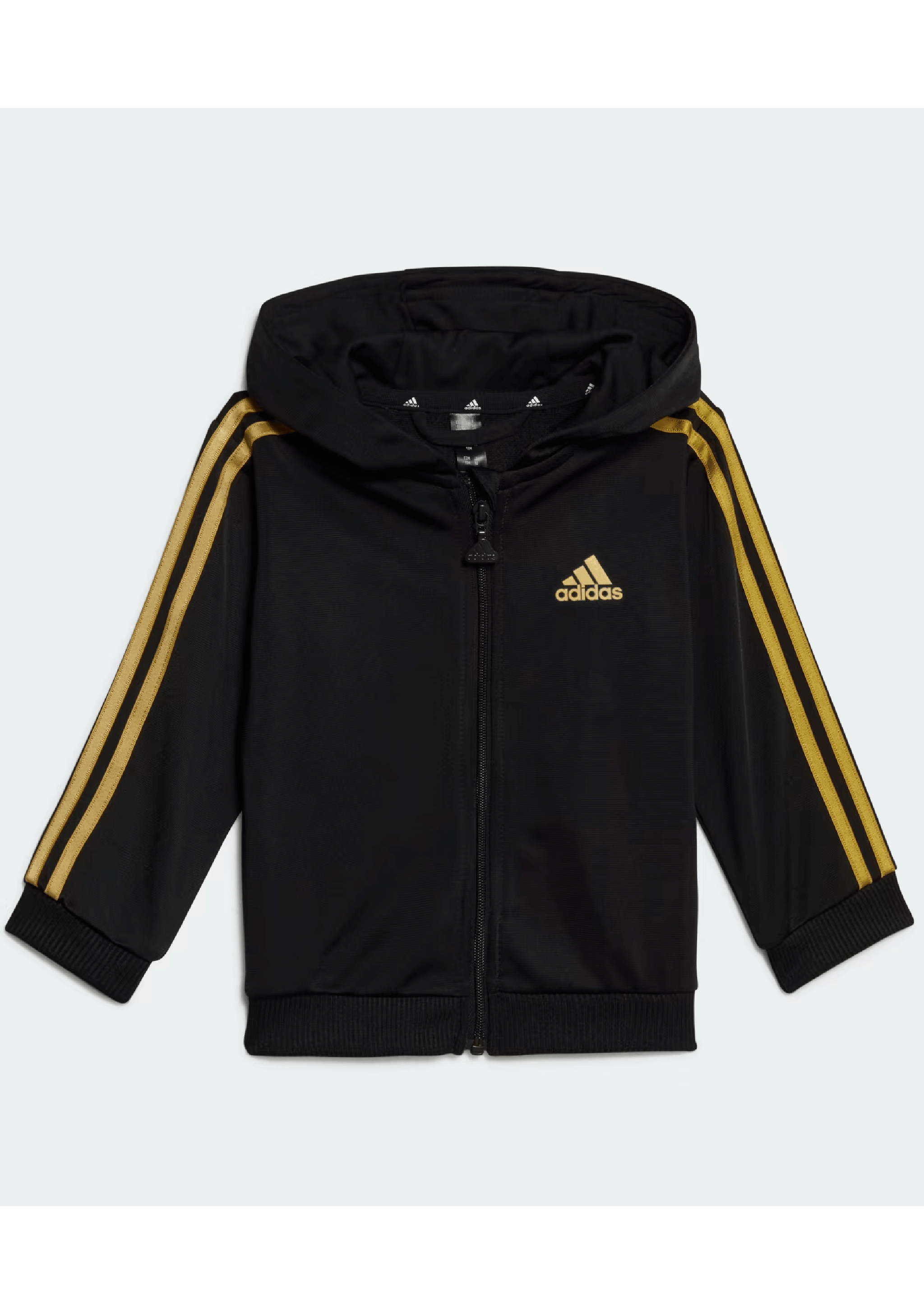 Adidas Infants Essentials Shiny Hooded Tracksuit