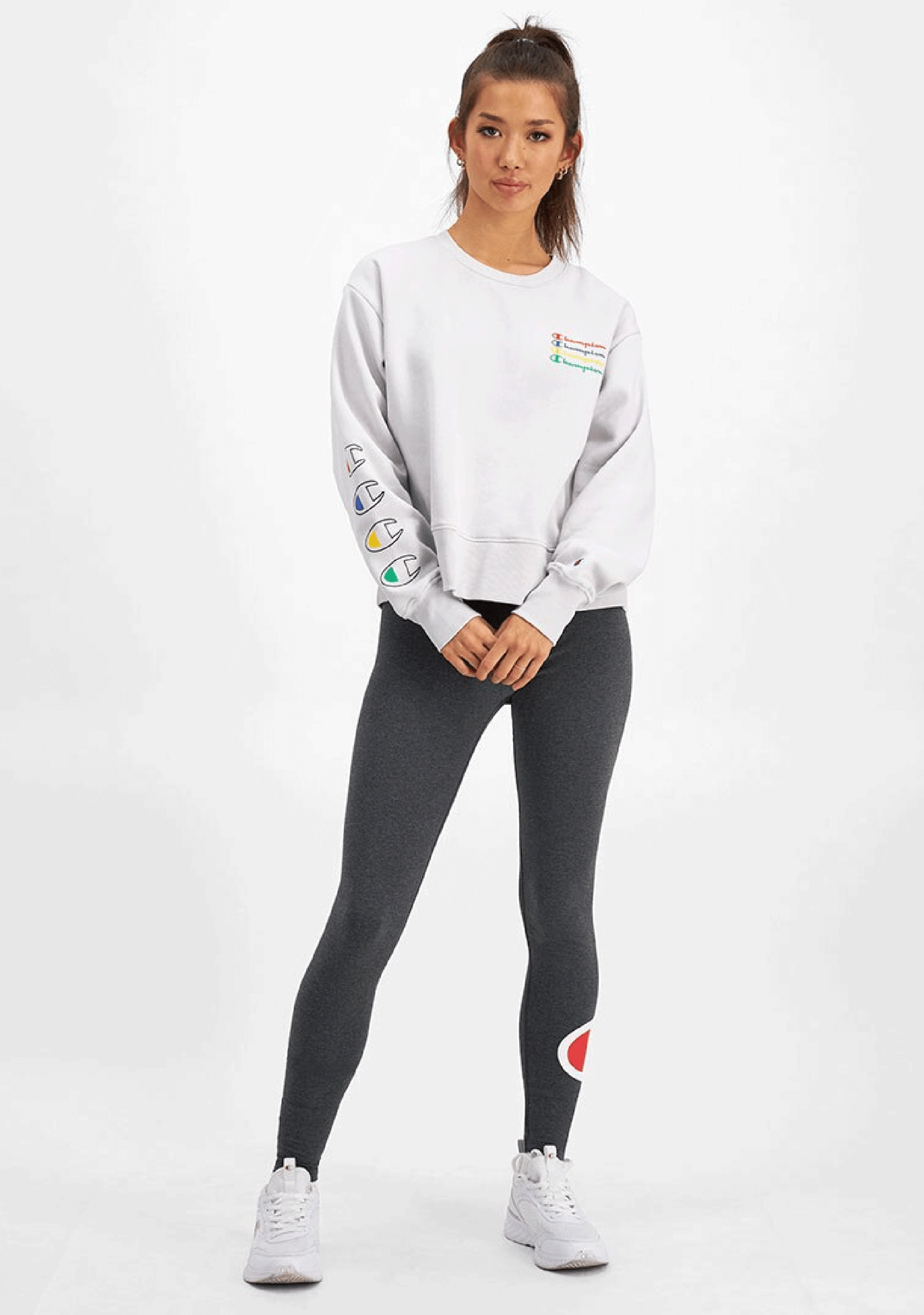 Champion Womens Sporty Graphic Crop Hoodie