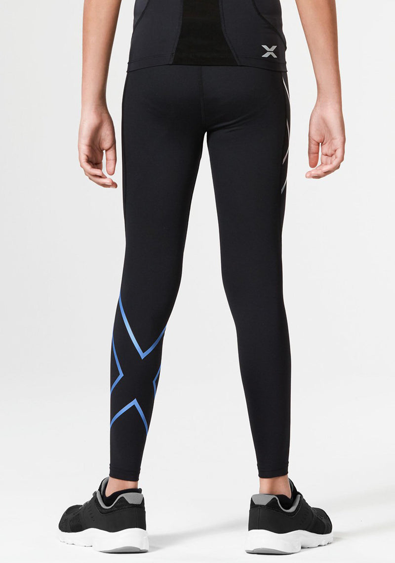 2XU Junior Core Girls Compression Tight <BR> CA4158B-BLK/BLU