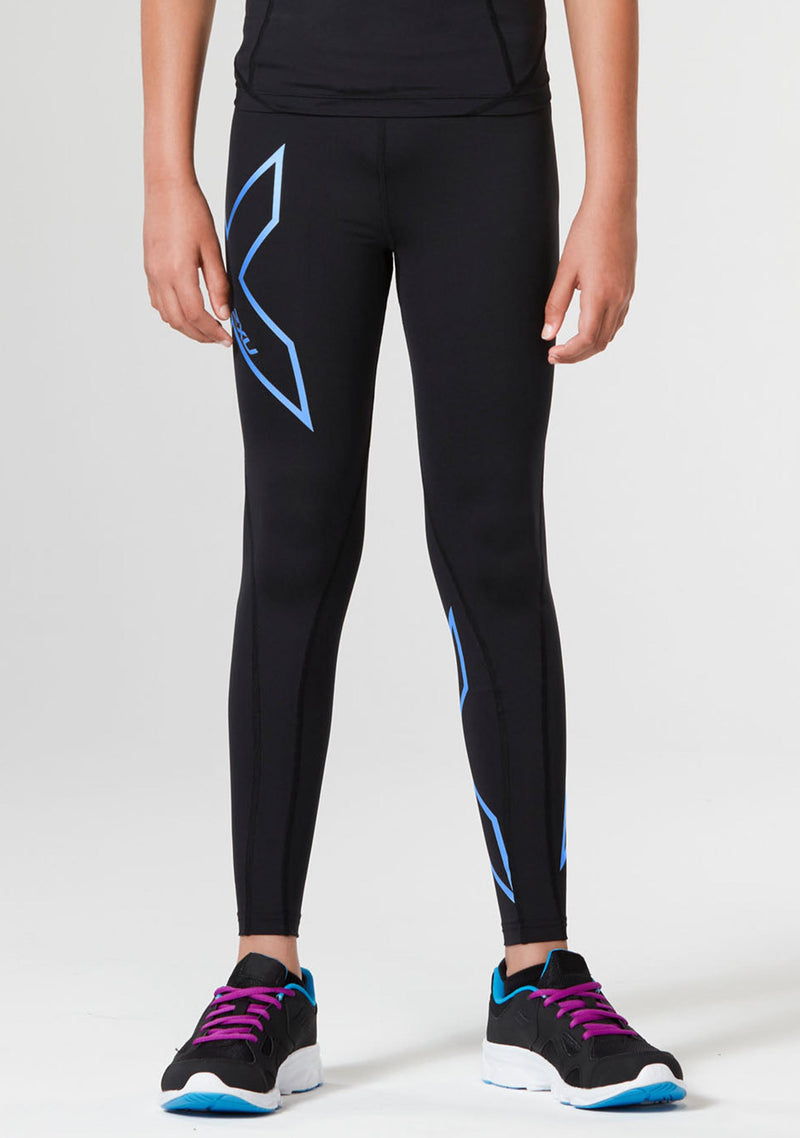 2XU Junior Core Girls Compression Tight <BR> CA4158B-BLK/BLU