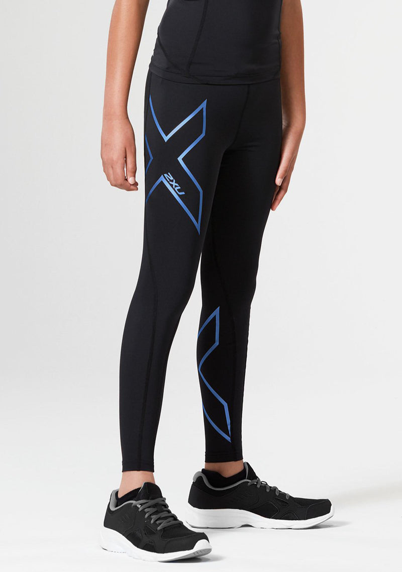 2XU Junior Core Girls Compression Tight <BR> CA4158B-BLK/BLU