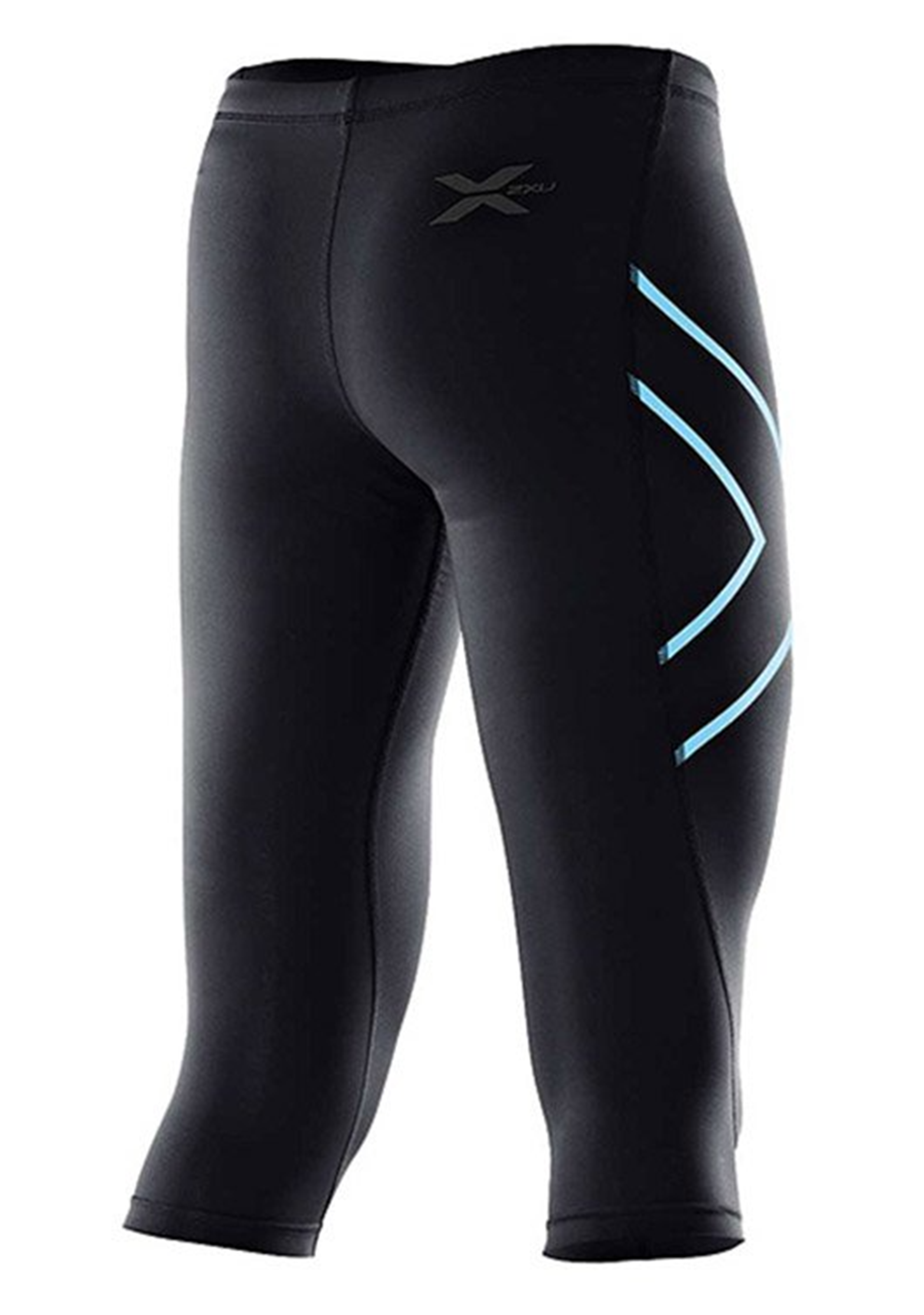 2XU Womens 3/4 Compression Tights WA1943B Blk/Byb Jim Kidd Sports