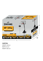 Spalding 50 Inch Acrylic Performance Basketball System <br> AA6A1355