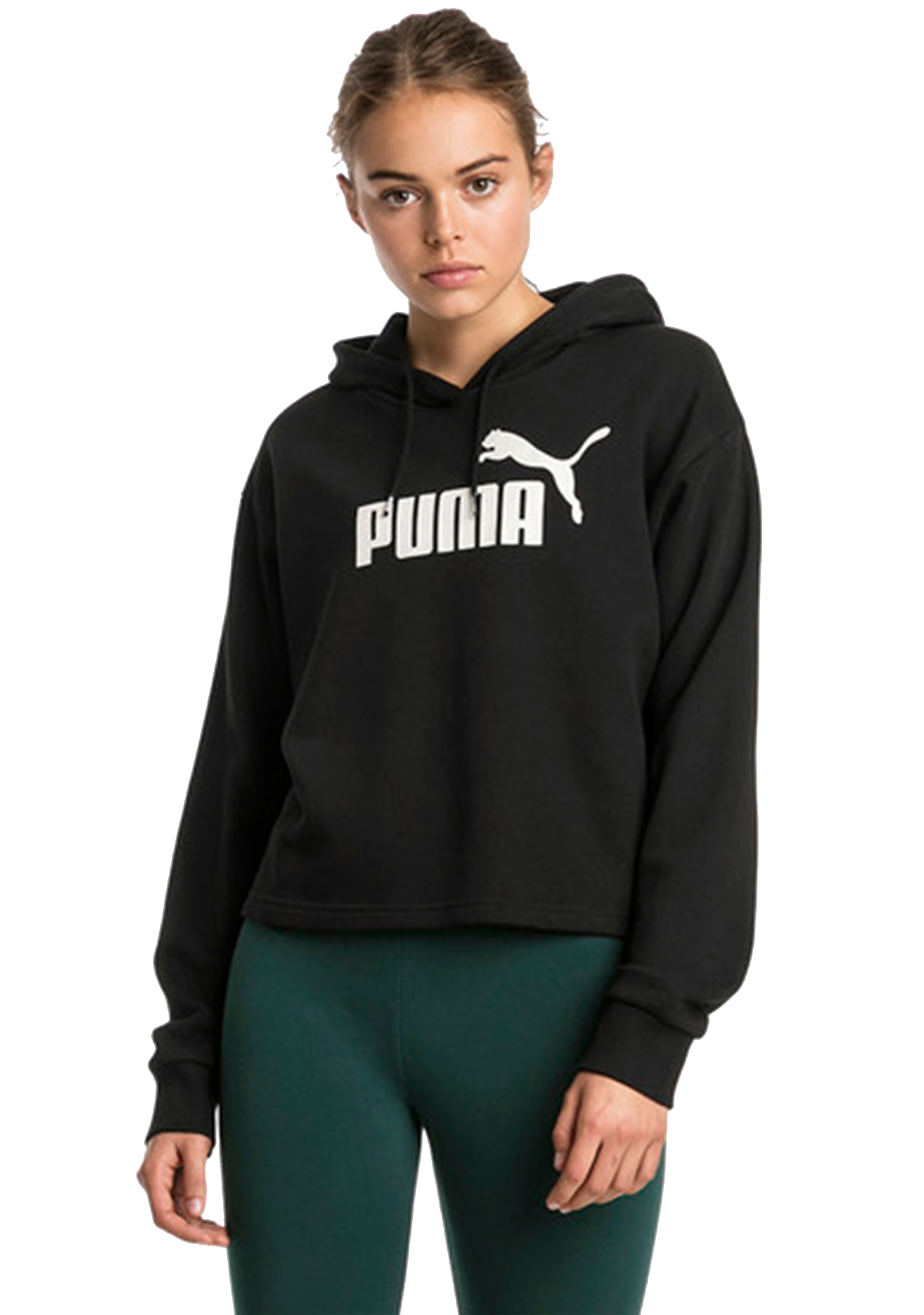 Puma stripe crop hoodie hot sale