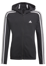 Adidas Girls Essentials 3 Stripe Full Zip Hoodie <br> GQ8356