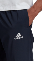 Adidas Mens Aeroready Essentials Stanford Tapered Cuff Embroidered Small Logo Pants Navy <br> GK8894