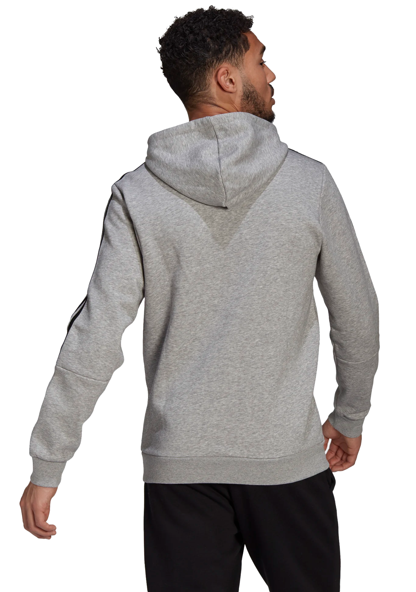 Adidas Mens Fleece Cut 3 Stripes Hoodie