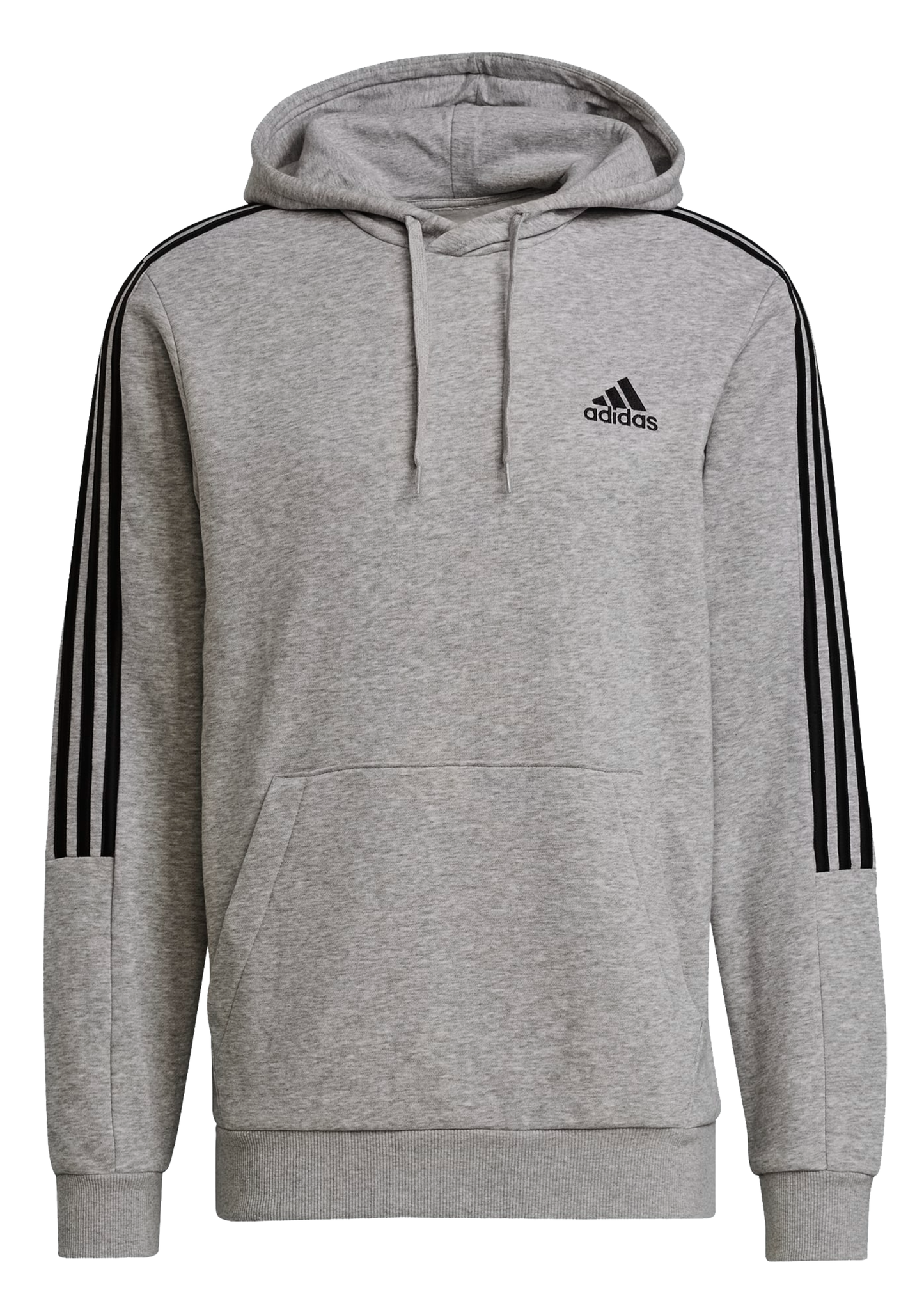 Adidas Mens Fleece Cut 3 Stripes Hoodie
