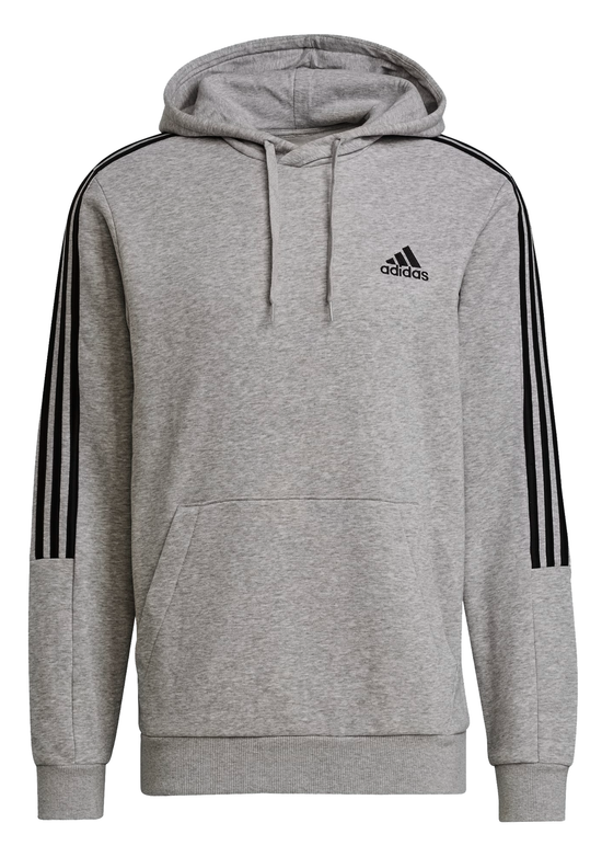Adidas Mens Fleece Cut 3 Stripes Hoodie