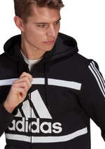 Adidas Mens Essentials Colorblock Logo Full Zip Hoodie  <br> GP4311